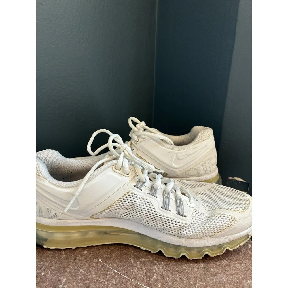 Nike Air Max Plus 2013 White Reflective Mesh Athletic Sneakers Men's Size 10‎